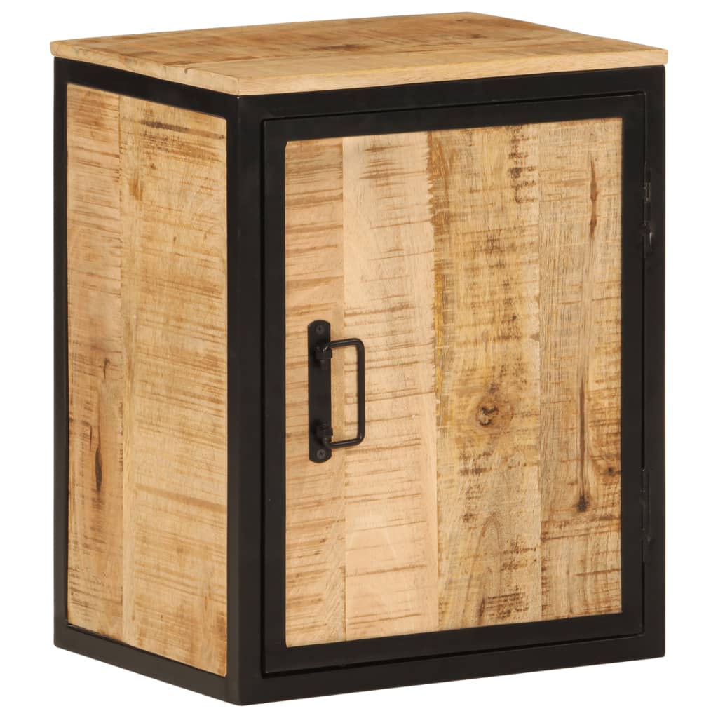 Bathroom cabinet 40x30x50 cm solid mango wood and iron