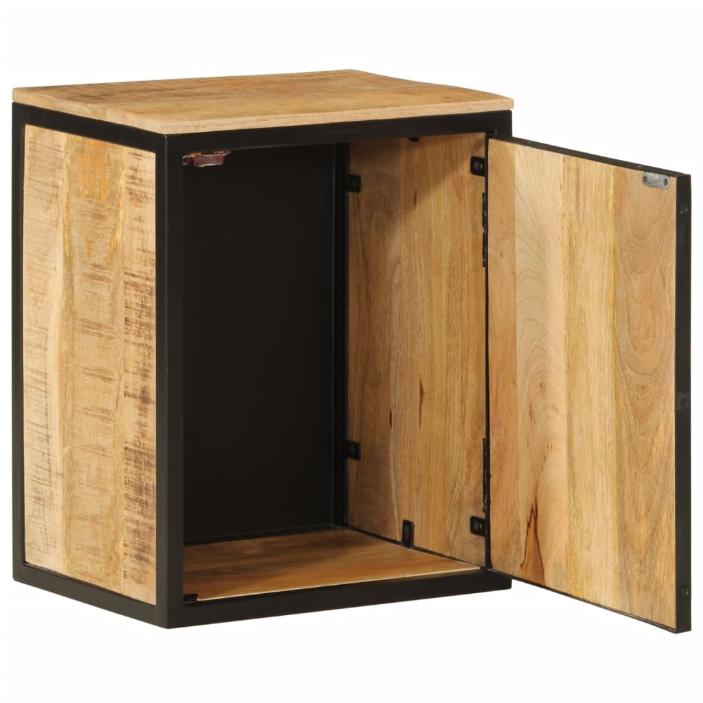 Bathroom cabinet 40x30x50 cm solid mango wood and iron