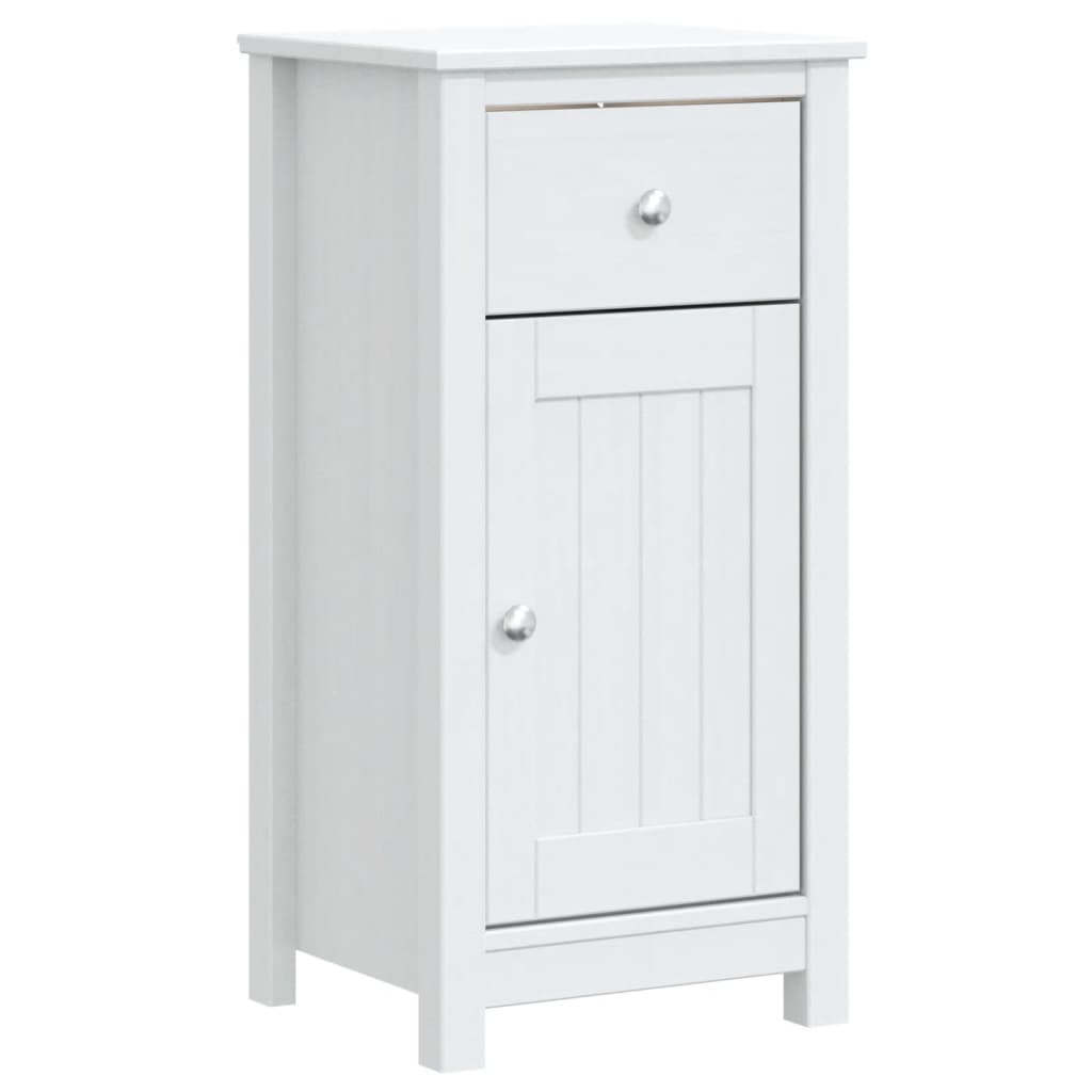 Bathroom Cabinet BERG White 40x34x80 cm Solid Pine