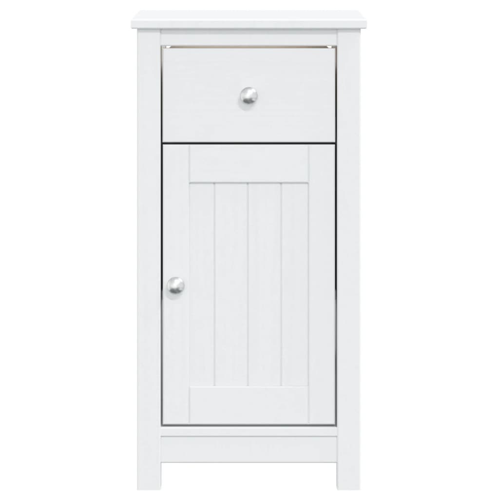 Bathroom Cabinet BERG White 40x34x80 cm Solid Pine