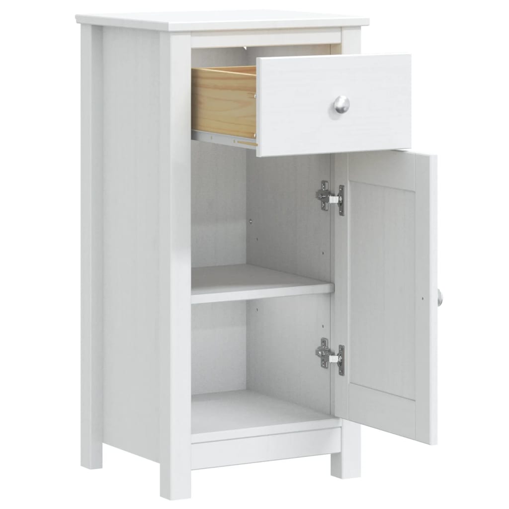 Bathroom Cabinet BERG White 40x34x80 cm Solid Pine