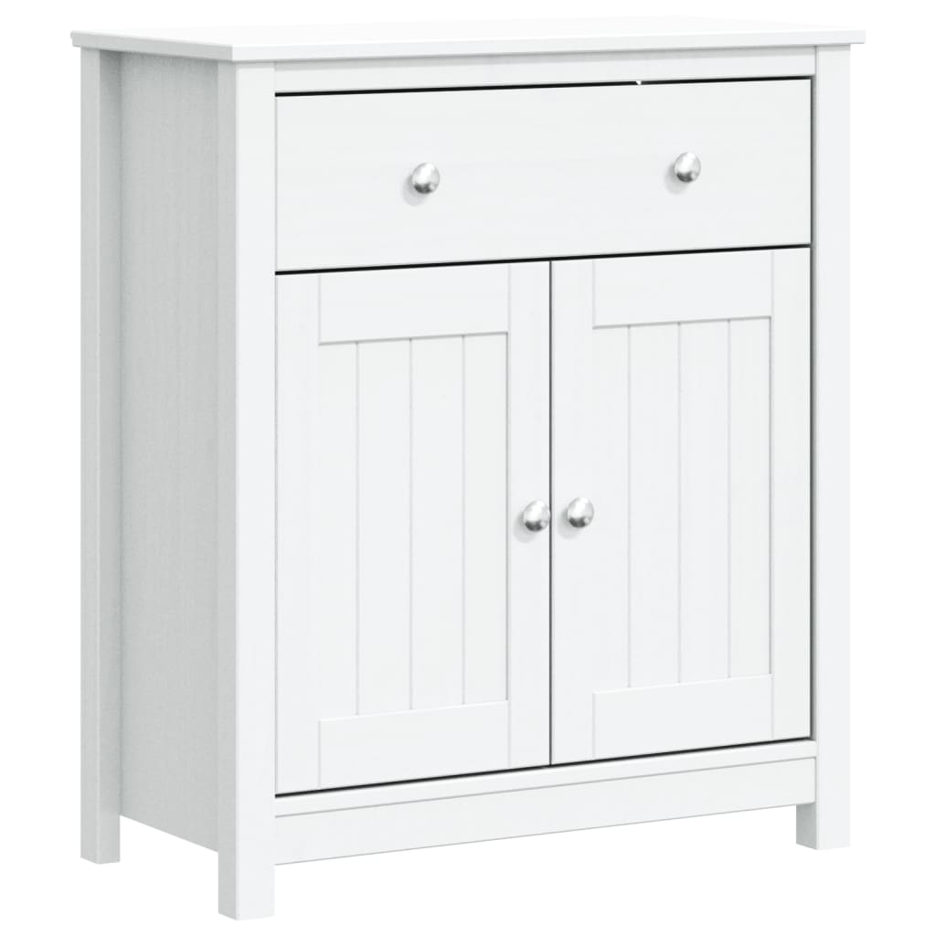 Bathroom Cabinet BERG White 69.5x34x80 cm Solid Pine