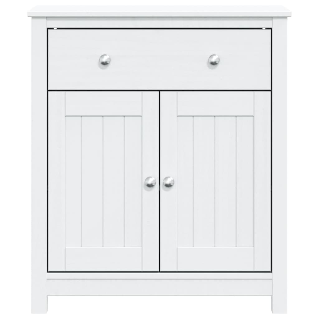 Bathroom Cabinet BERG White 69.5x34x80 cm Solid Pine