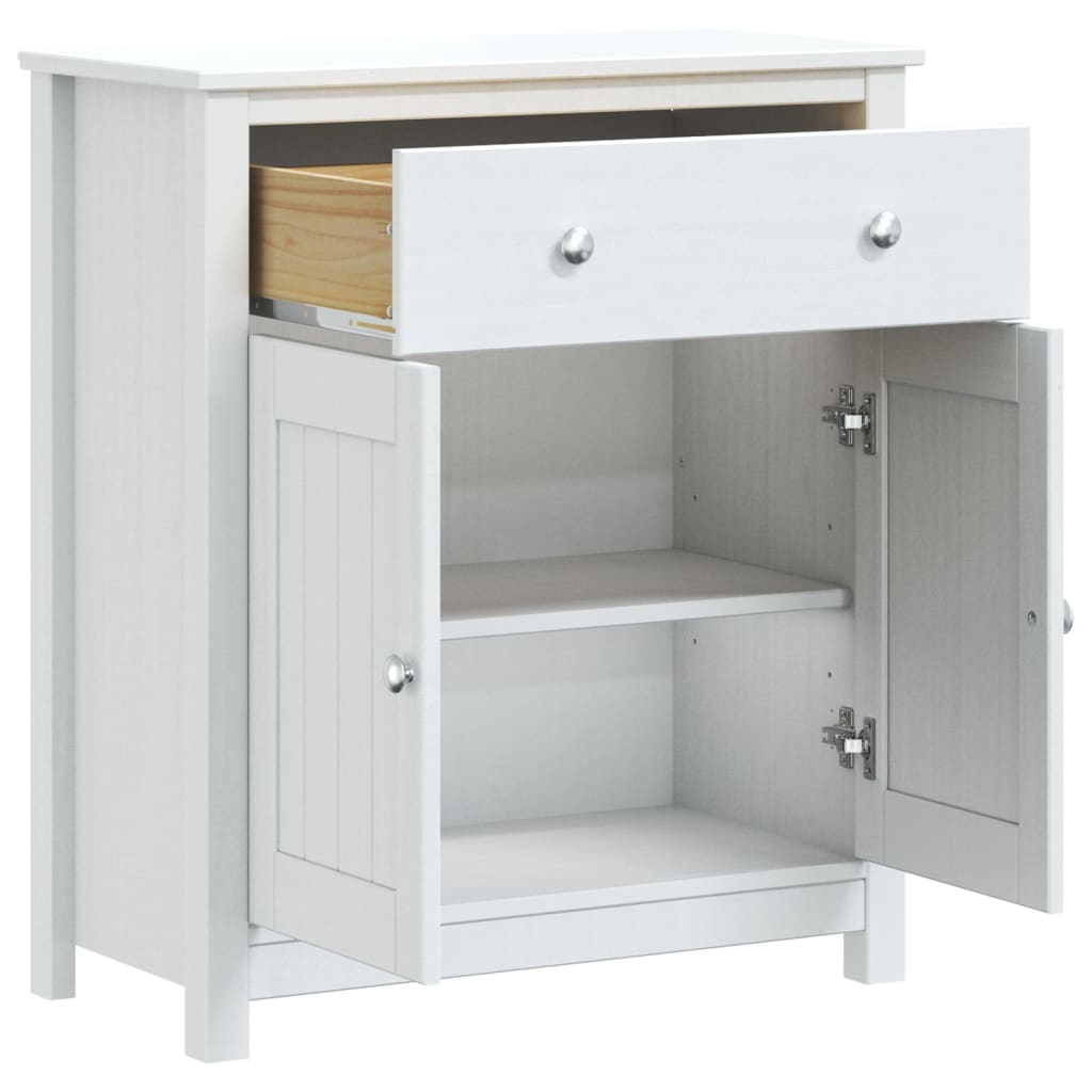 Bathroom Cabinet BERG White 69.5x34x80 cm Solid Pine