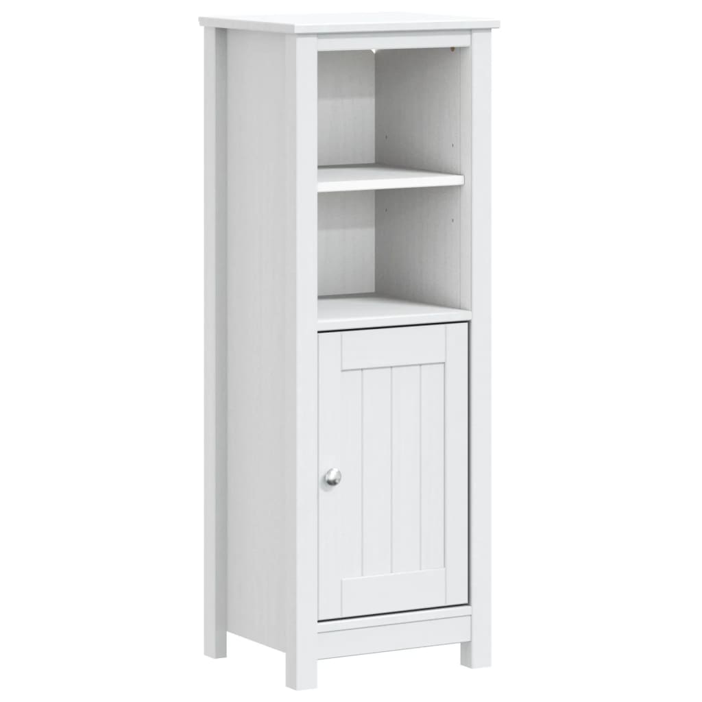 Bathroom Cabinet BERG White 40x34x110 cm Solid Pine