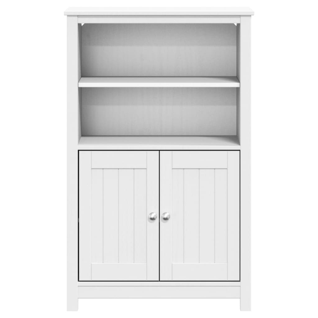 Bathroom Cabinet BERG White 69.5x34x110 cm Solid Pine