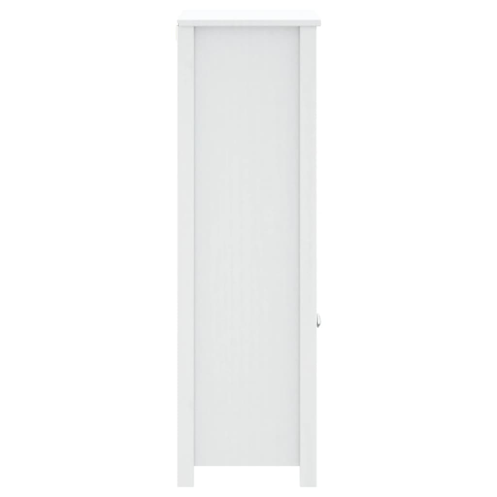 Bathroom Cabinet BERG White 69.5x34x110 cm Solid Pine