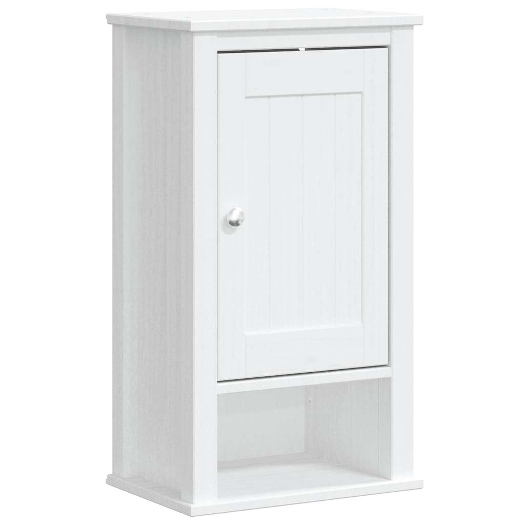 Bathroom wall cabinet BERG White 40x27x71.5 cm solid pine wood