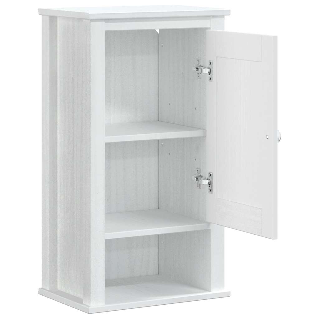 Bathroom wall cabinet BERG White 40x27x71.5 cm solid pine wood