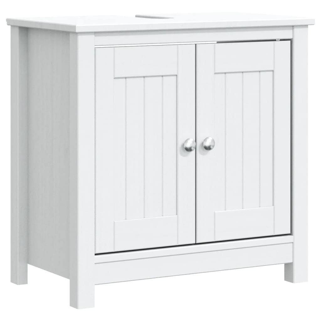 Washbasin cabinet BERG White 60x34x59 cm solid pine