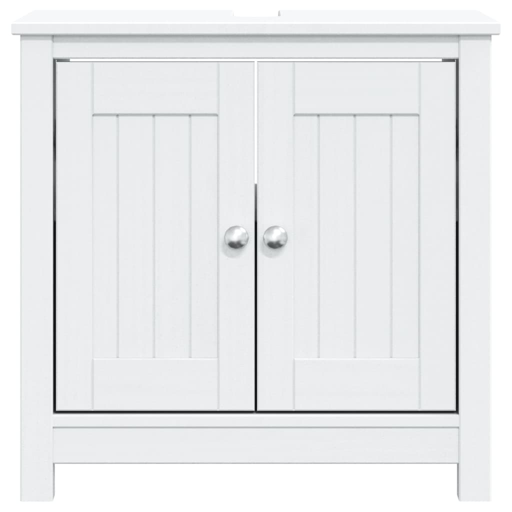 Washbasin cabinet BERG White 60x34x59 cm solid pine