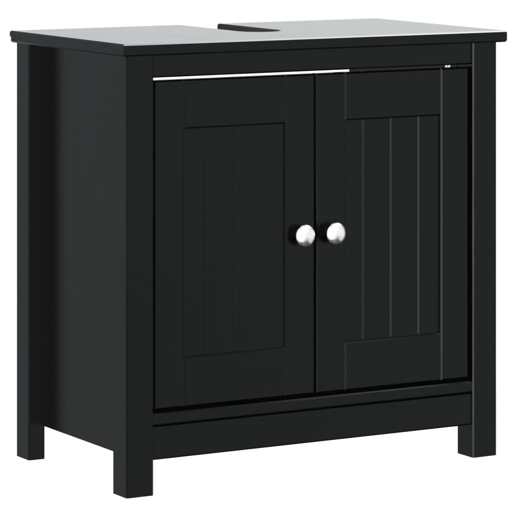 Washbasin cabinet BERG Black 60x34x59 cm pinewood