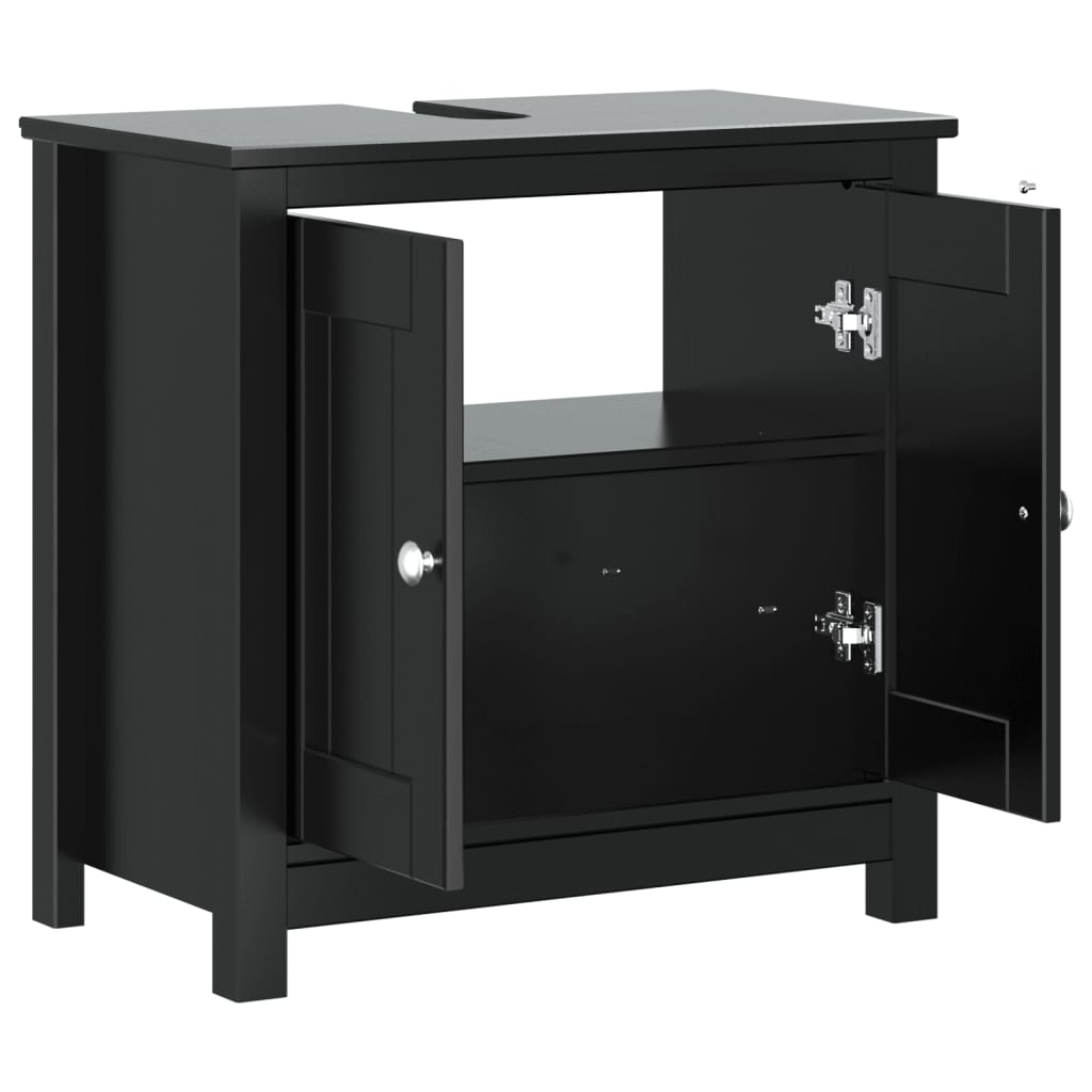 Washbasin cabinet BERG Black 60x34x59 cm pinewood