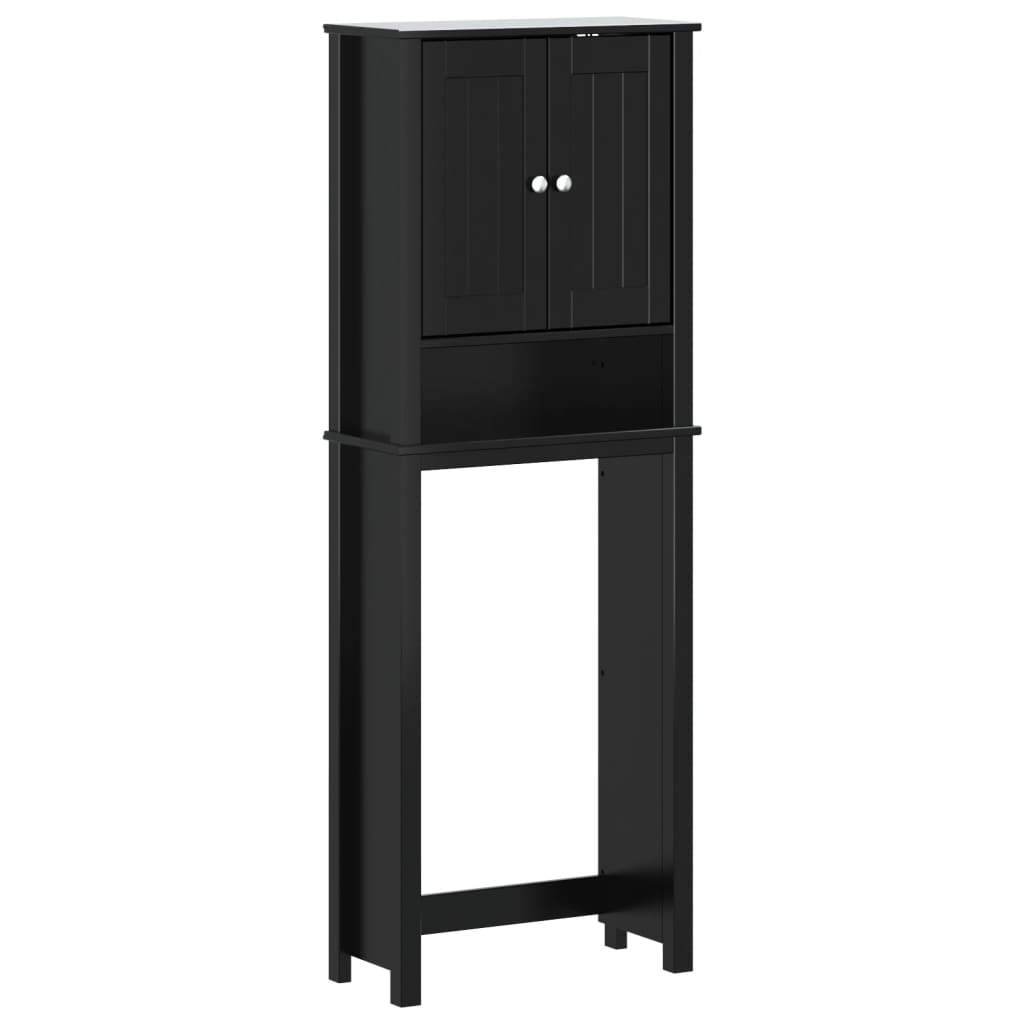 Toilet cabinet BERG Black 60x27x164.5 cm solid wood