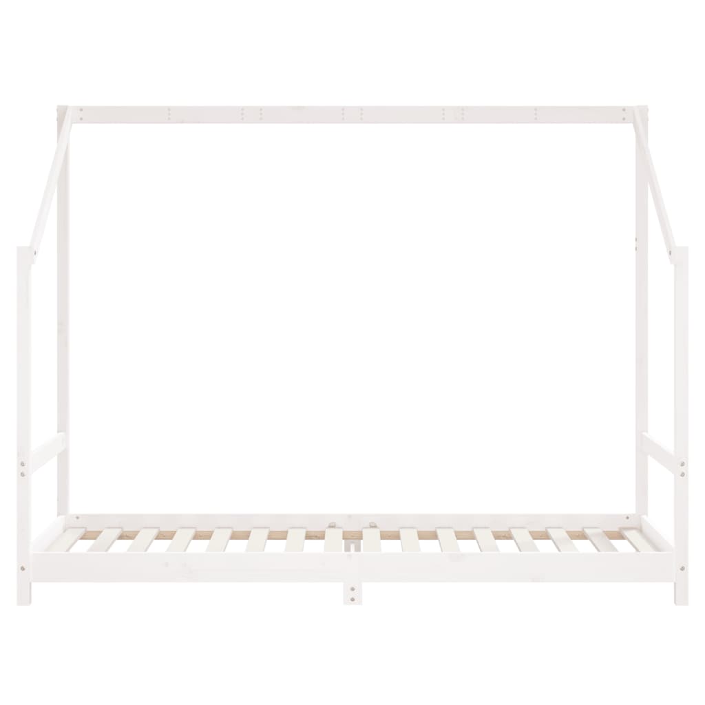 Children's bed white 90x200 cm solid pine wood