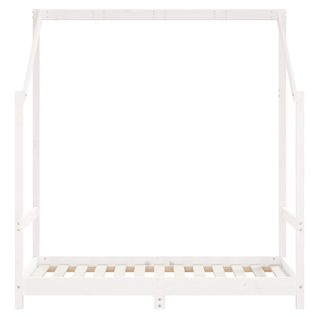 Children's bed white 70x140 cm solid pine wood