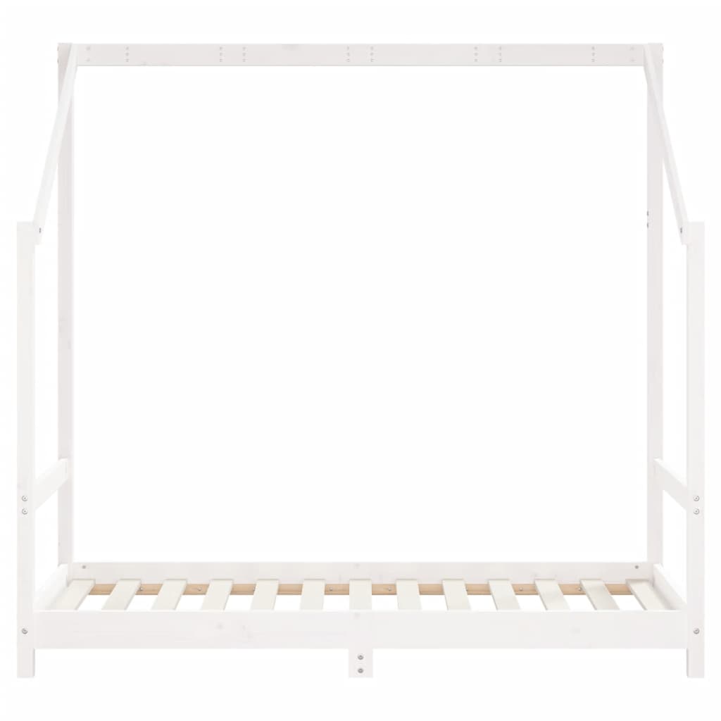 Children's bed white 80x160 cm solid pine wood