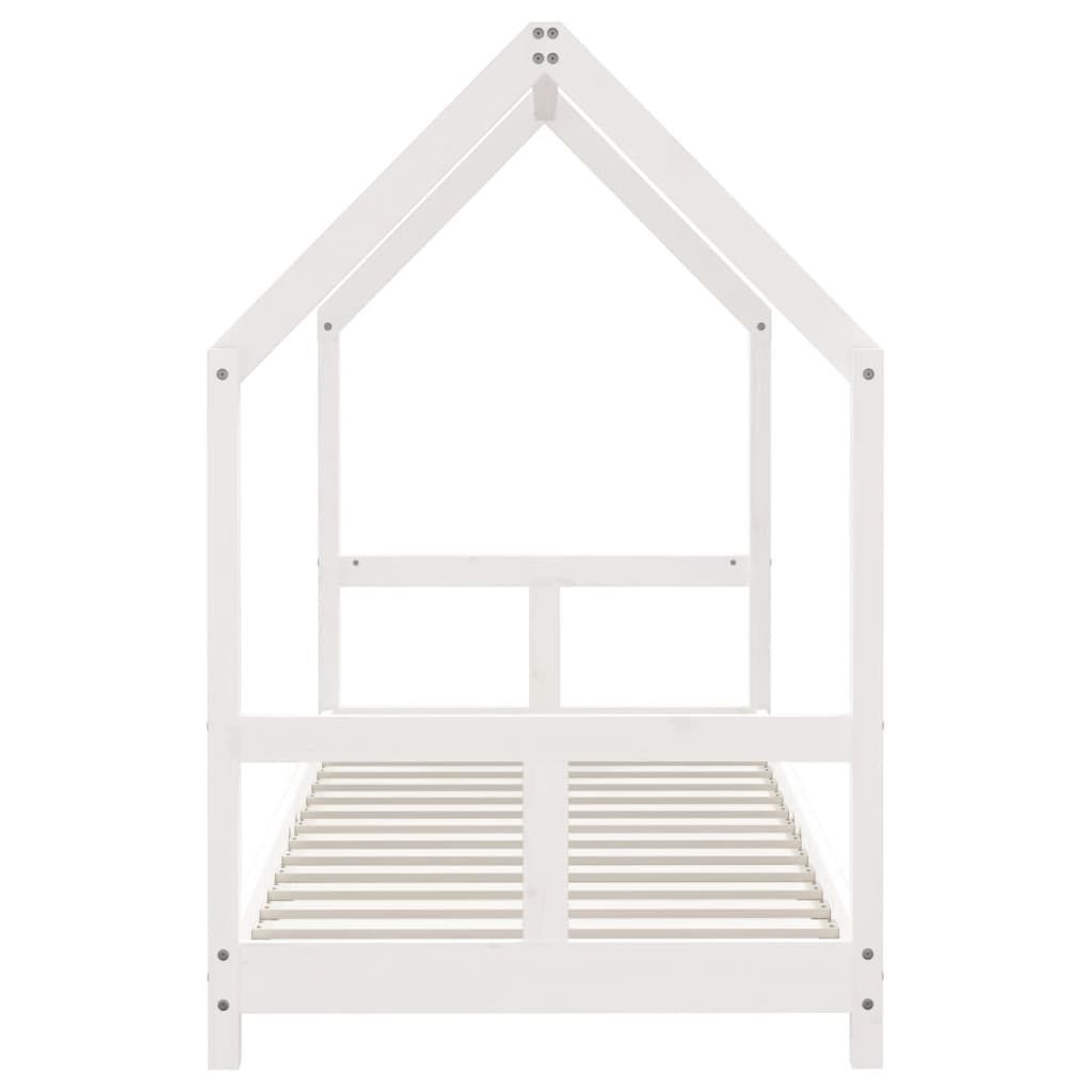 Children's bed white 80x200 cm solid pine wood