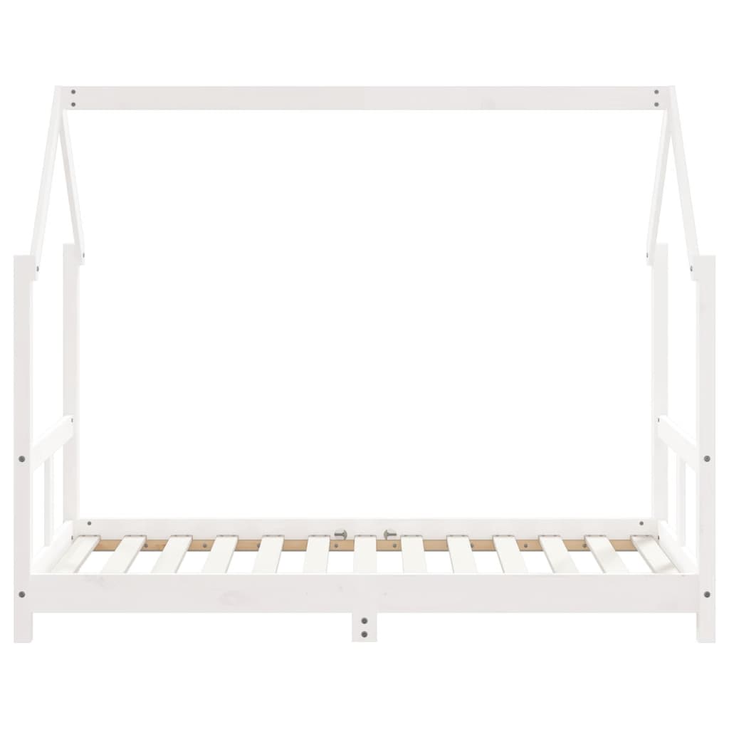 Children's bed white 80x160 cm solid pine wood