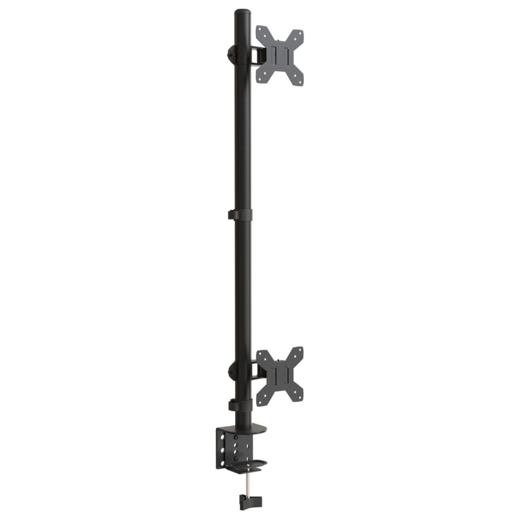 Desk mount for 2 monitors Black Steel VESA 75/100 mm