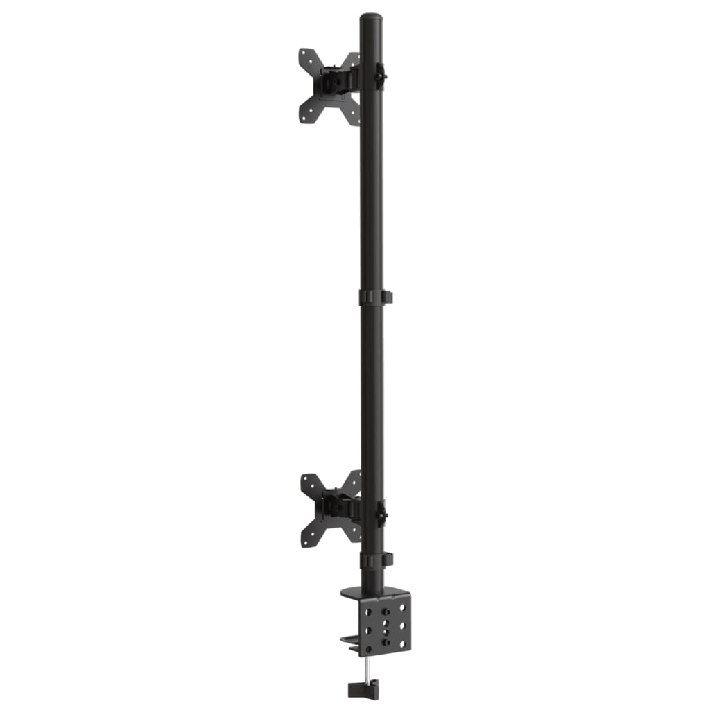 Desk mount for 2 monitors Black Steel VESA 75/100 mm