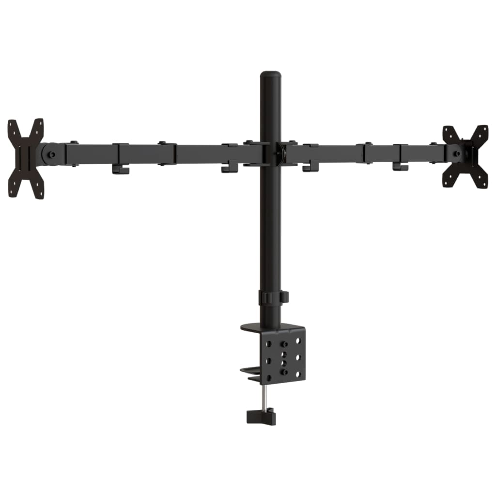 Desk mount for 2 monitors Black Steel VESA 75/100 mm