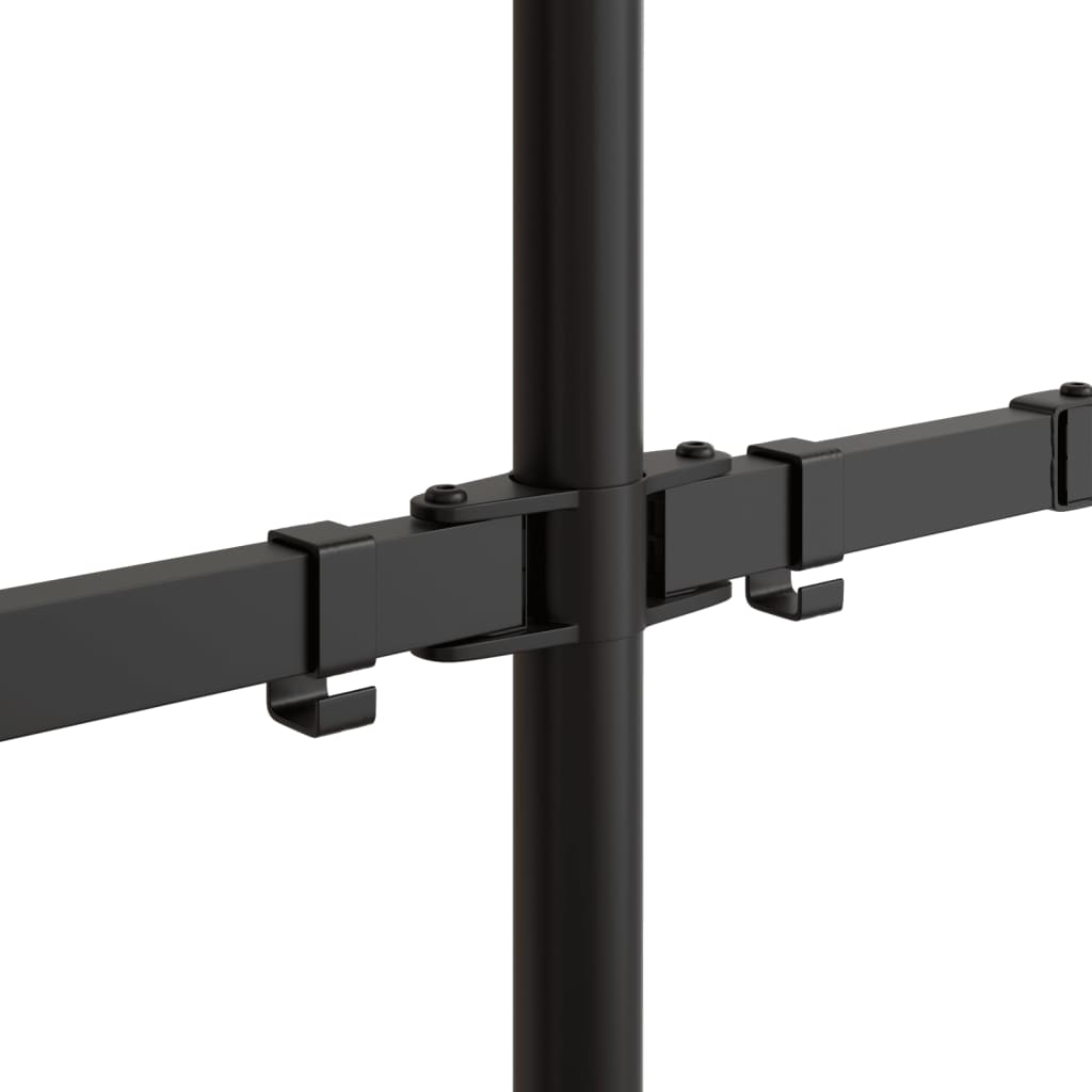 Desk mount for 2 monitors Black Steel VESA 75/100 mm