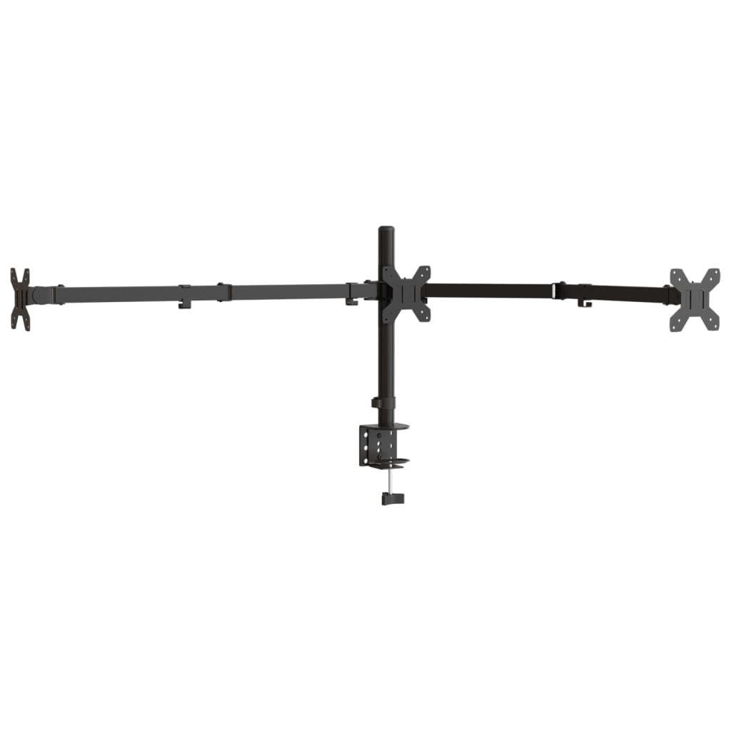 Desk mount for 3 monitors Black Steel VESA 75/100 mm