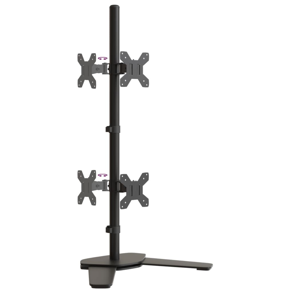 Desk mount for 2 monitors Black Steel VESA 75/100 mm