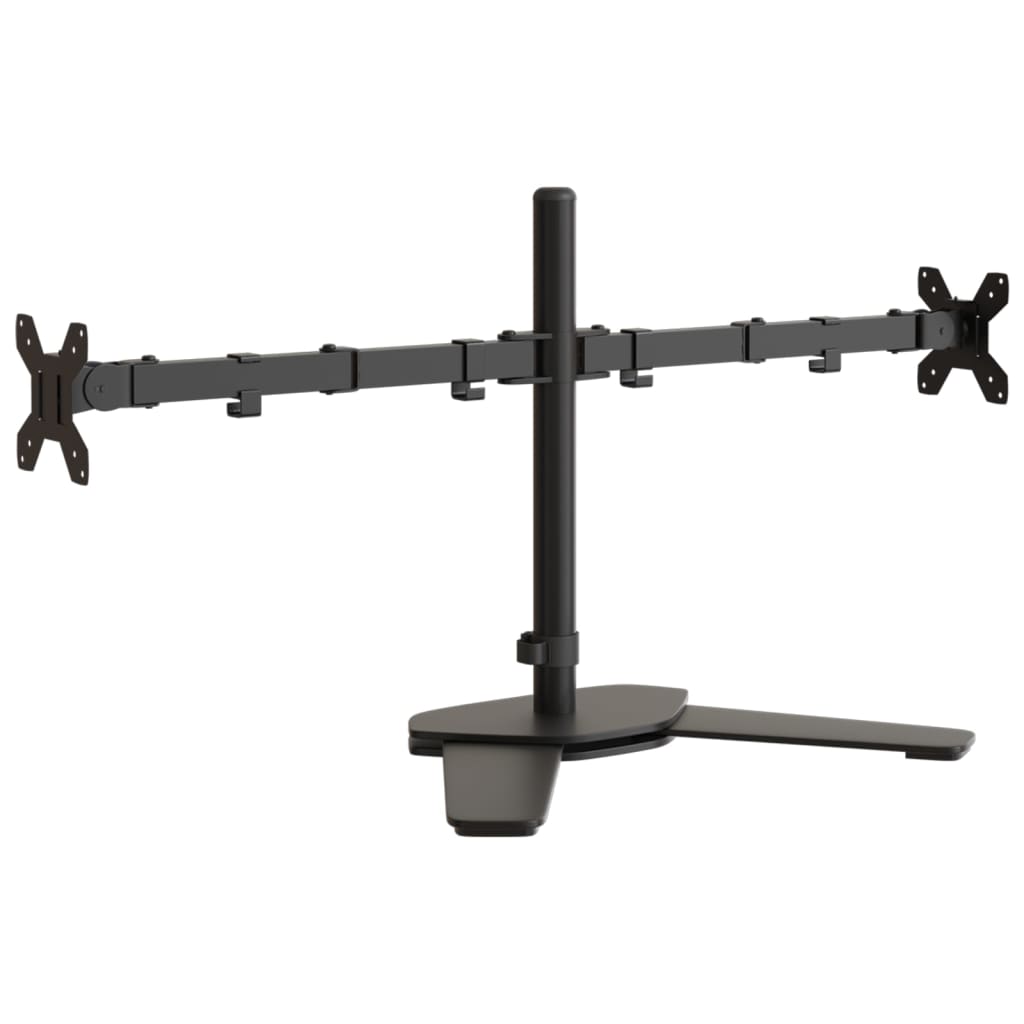 Desk mount for 2 monitors Black Steel VESA 75/100 mm