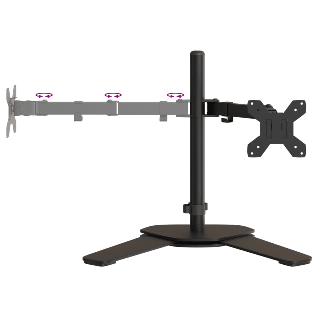 Desk mount for 2 monitors Black Steel VESA 75/100 mm