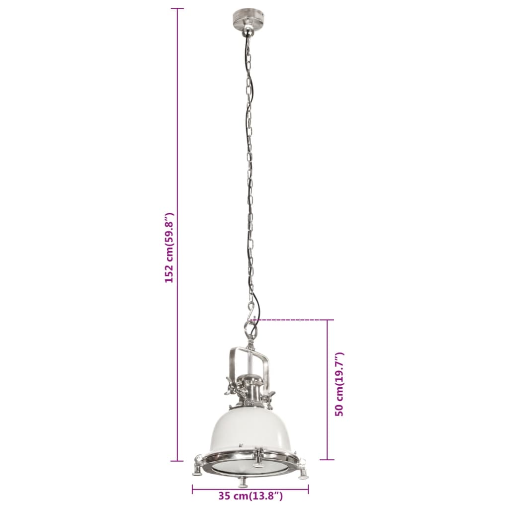 Pendant lamp 35x35x152 cm aluminum