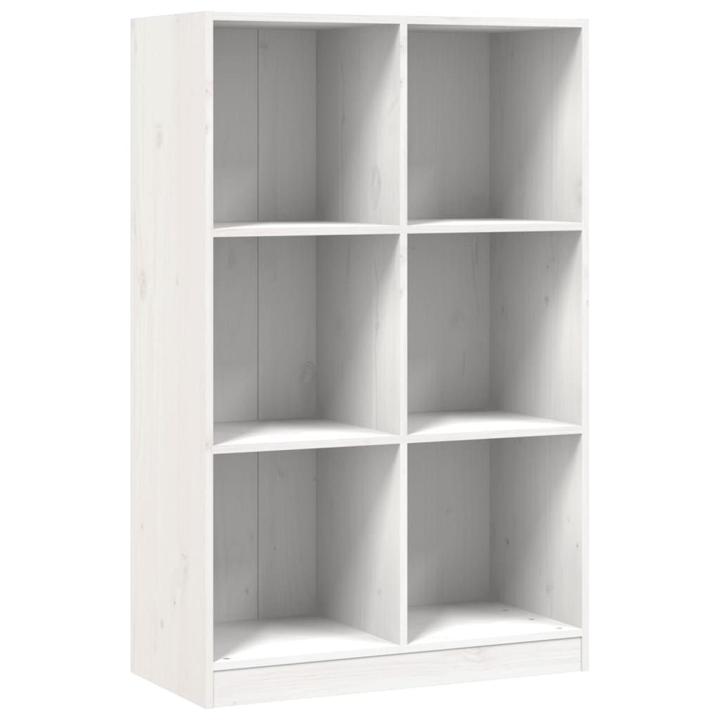 Bookcase White 70x33x110 cm Solid Pine