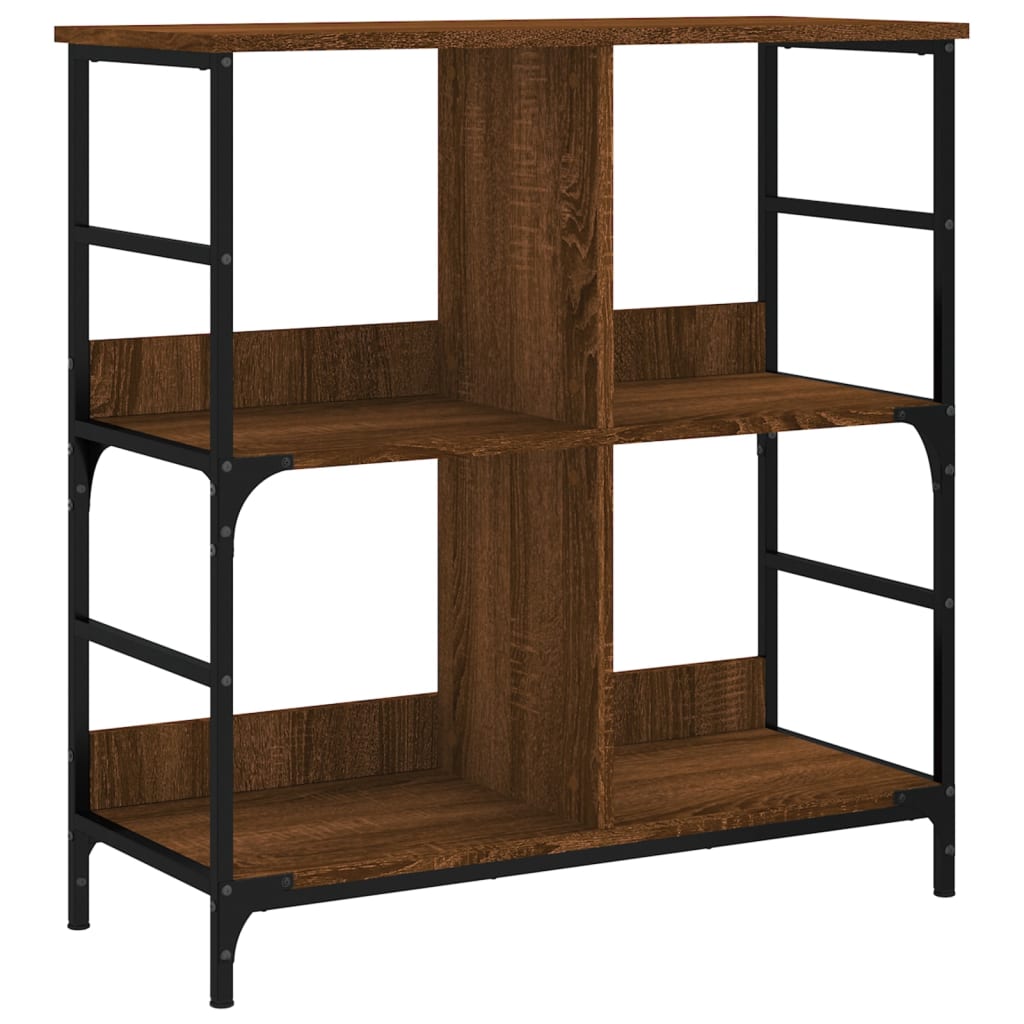 Bookshelf Brown Oak Look 78.5x33x82 cm Wood Material