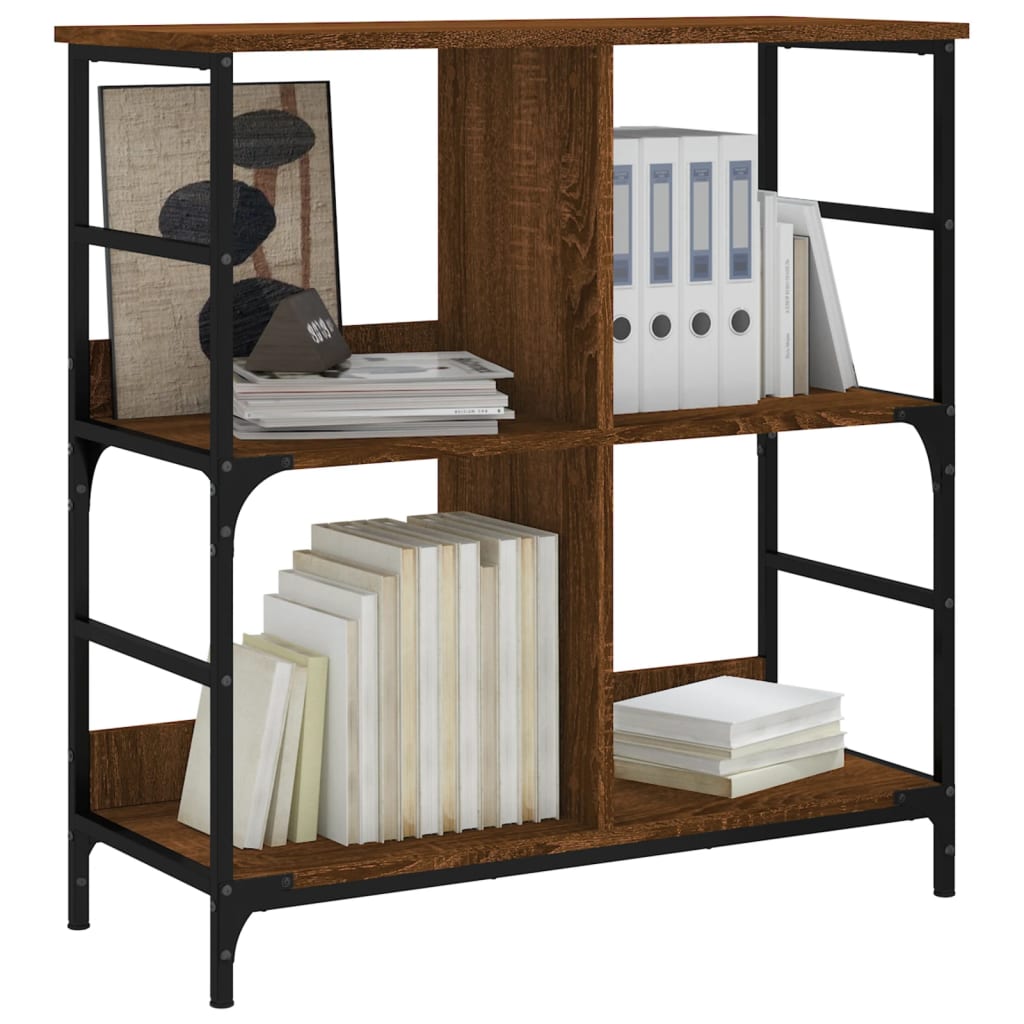 Bookshelf Brown Oak Look 78.5x33x82 cm Wood Material