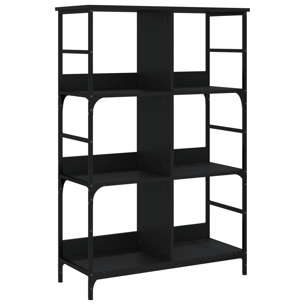 Bookshelf Black 78.5x33x117.5 cm Wood Material