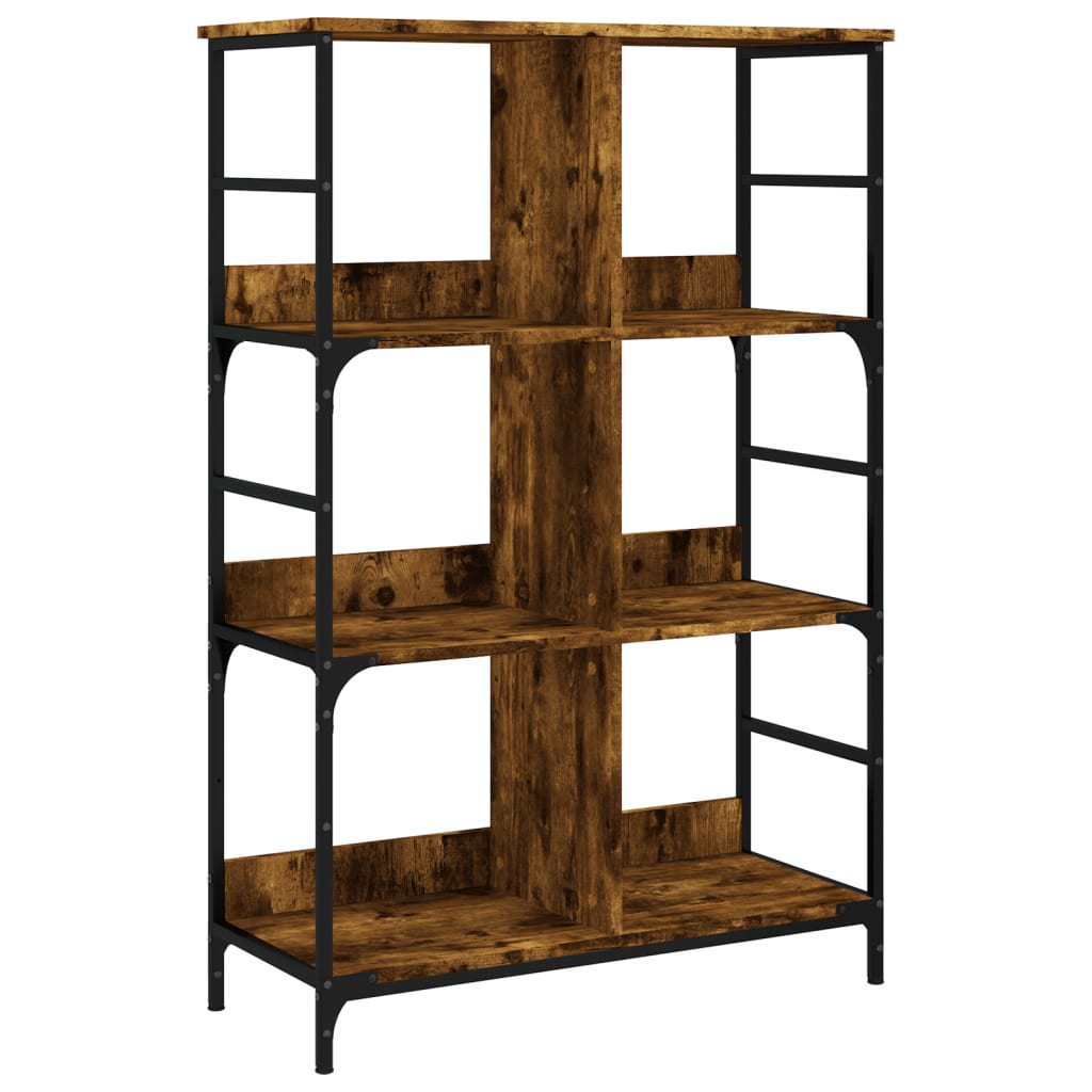 Bookshelf Smoked Oak 78.5x33x117.5 cm Wood Material