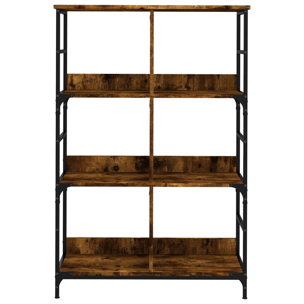 Bookshelf Smoked Oak 78.5x33x117.5 cm Wood Material