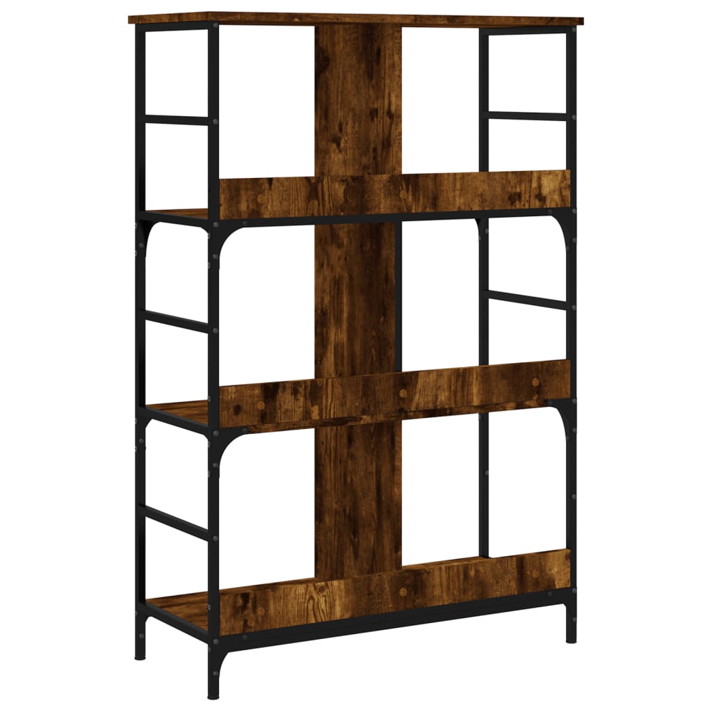 Bookshelf Smoked Oak 78.5x33x117.5 cm Wood Material