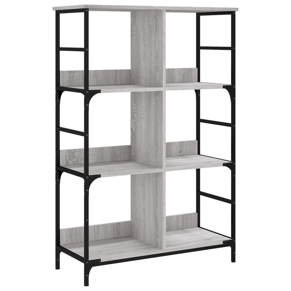 Bookshelf Gray Sonoma 78.5x33x117.5 cm Wood Material