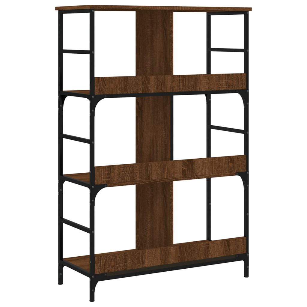 Bookshelf Brown Oak Look 78.5x33x117.5 cm Wood Material