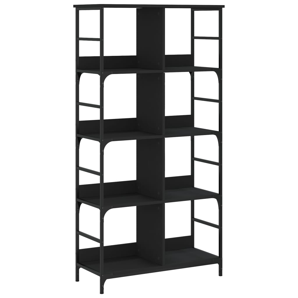 Bookshelf Black 78.5x33x153 cm Wood Material