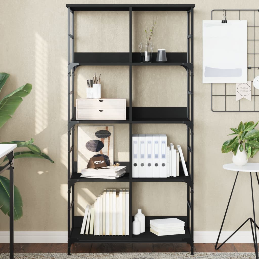 Bookshelf Black 78.5x33x153 cm Wood Material