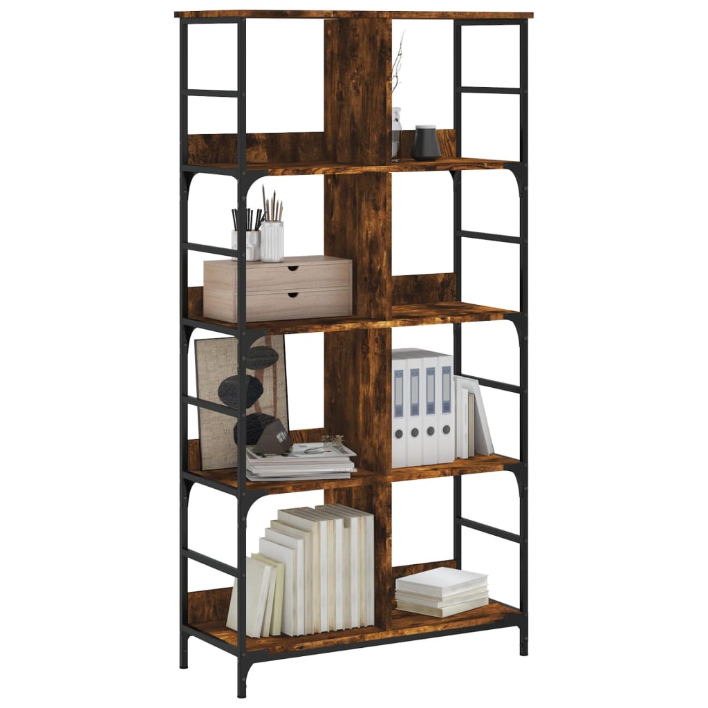 Bookshelf Smoked Oak 78.5x33x153 cm Wood Material