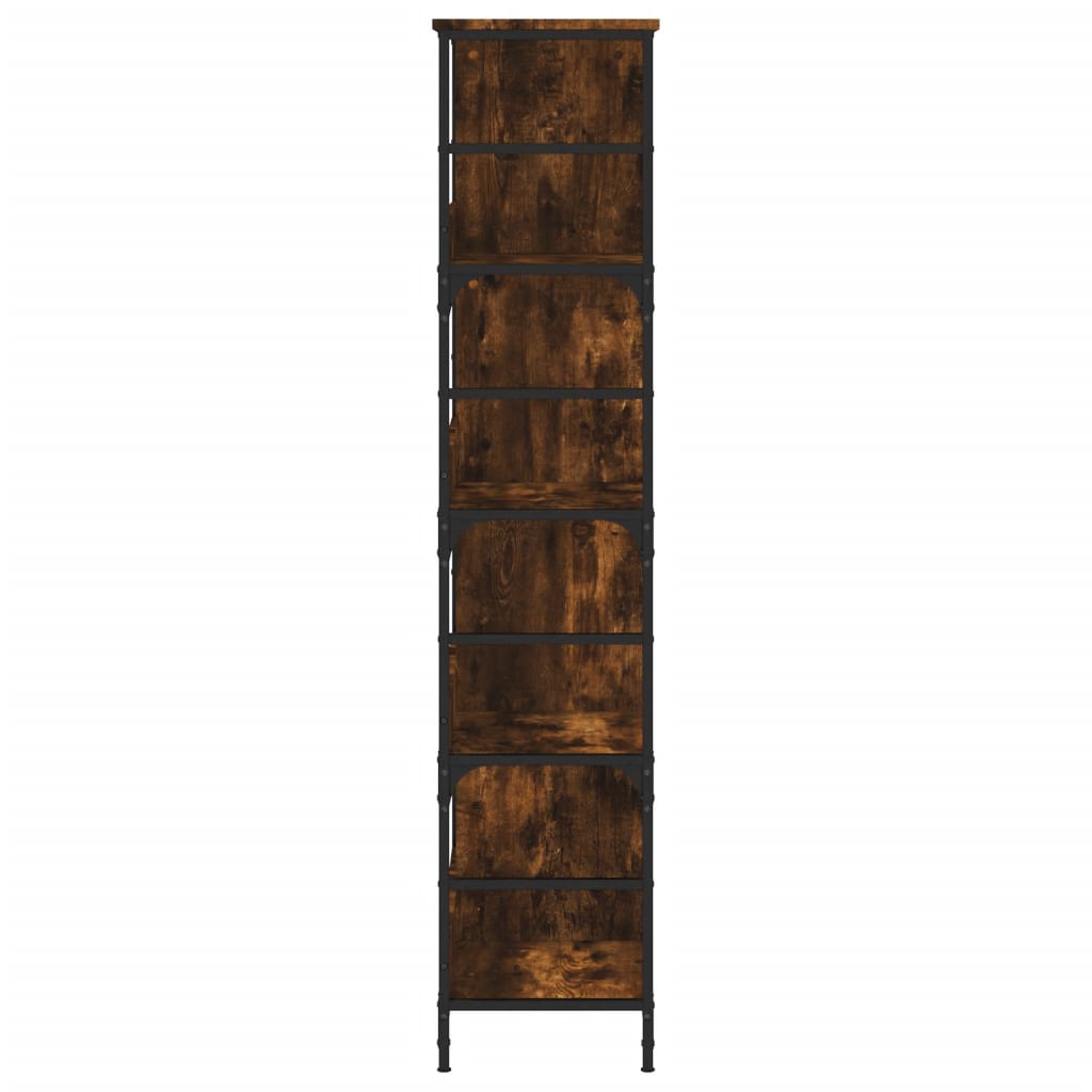 Bookshelf Smoked Oak 78.5x33x153 cm Wood Material