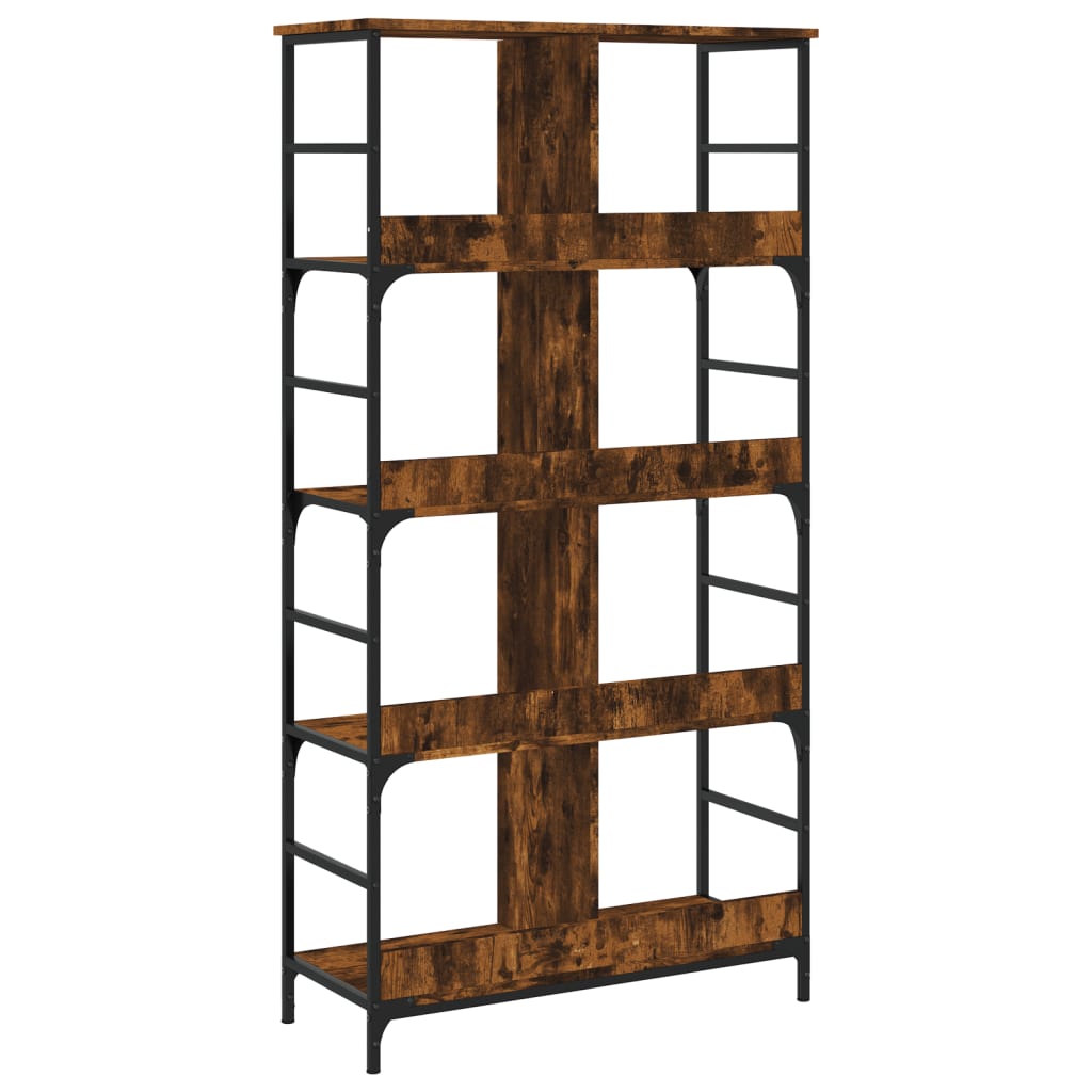 Bookshelf Smoked Oak 78.5x33x153 cm Wood Material