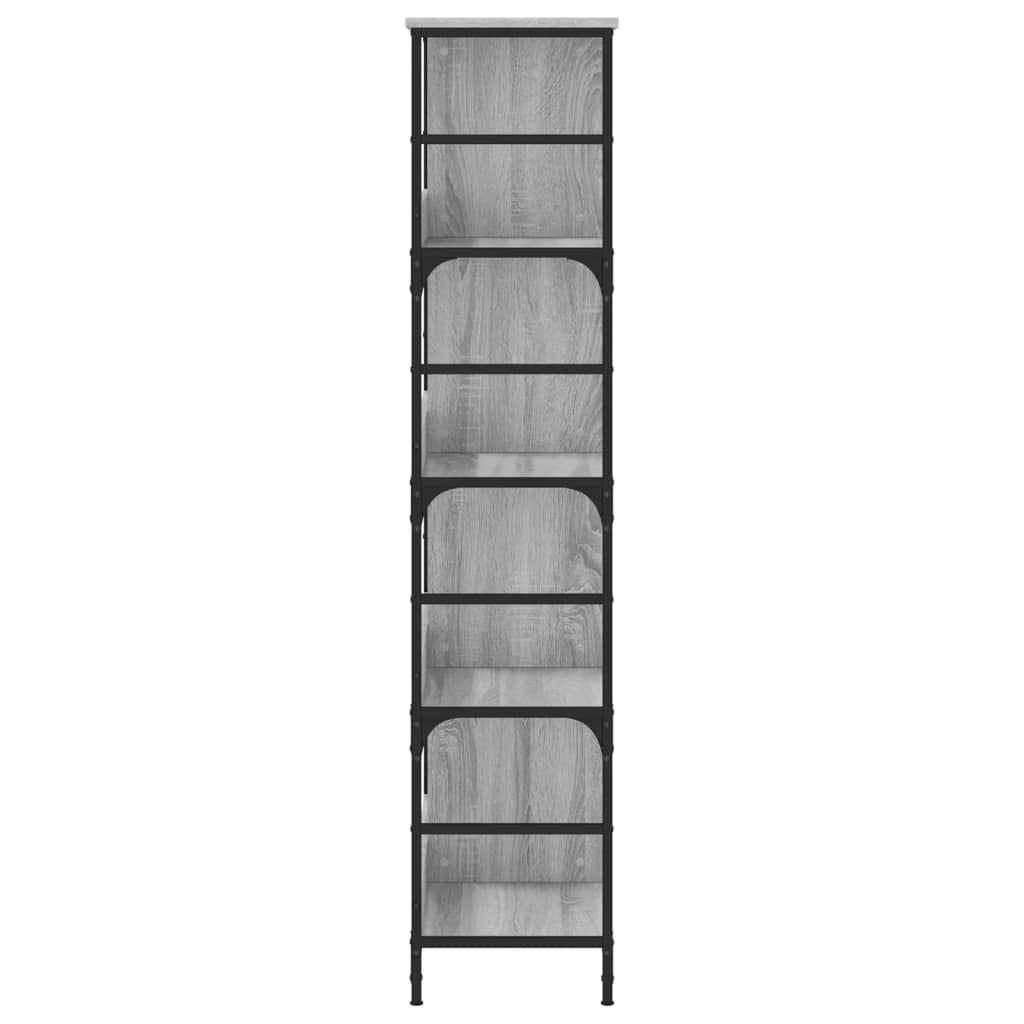 Bücherregal Grau Sonoma 78,5x33x153 cm Holzwerkstoff