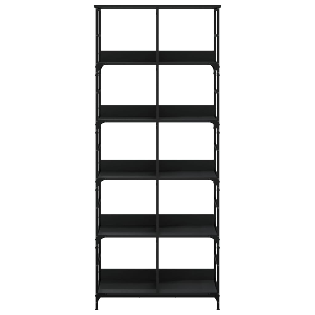 Bookshelf Black 78.5x33x188.5 cm Wood Material