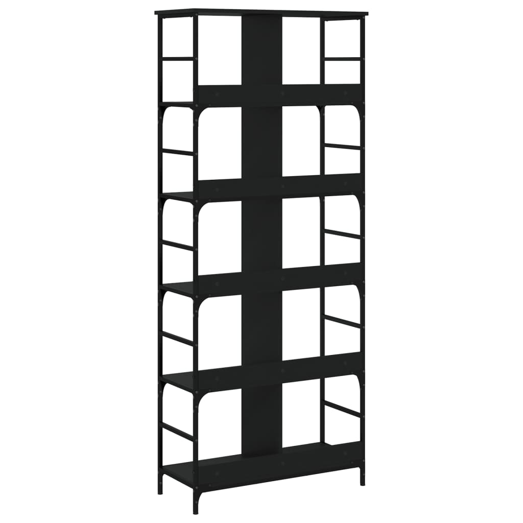 Bookshelf Black 78.5x33x188.5 cm Wood Material