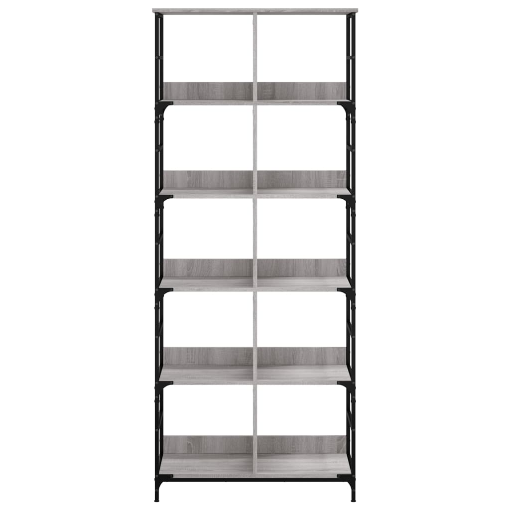 Bookshelf Gray Sonoma 78.5x33x188.5 cm Wood Material